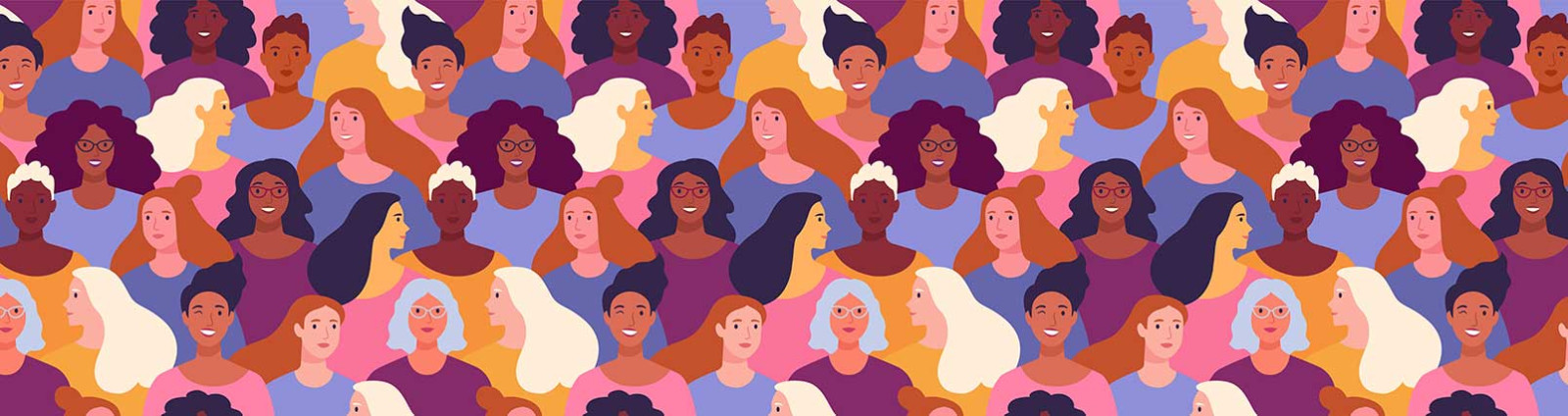 Illustration of diverse group of women